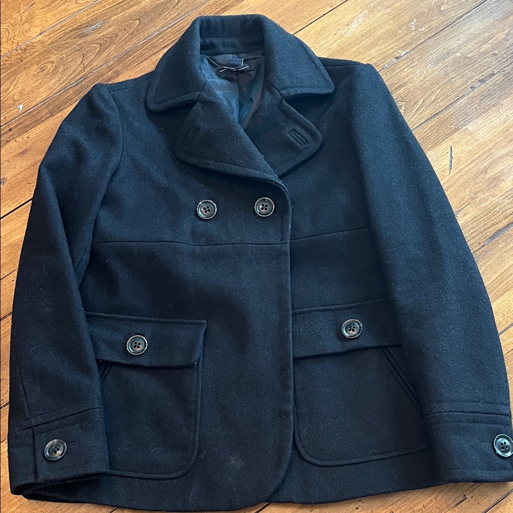 GAP Women's Black Pea Coat